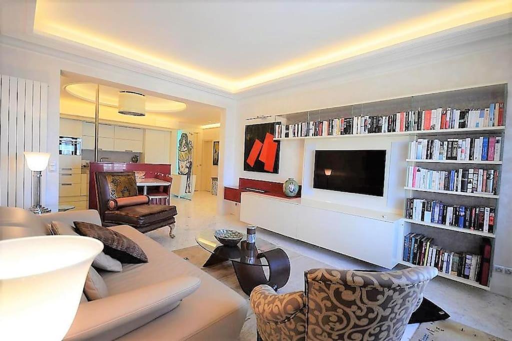 Palais Miramar Suite Art Modern - Derniere Etages Vue Mer - 75M De Confort - En Face Des Plages -Wifi - Clim คานส์ ภายนอก รูปภาพ