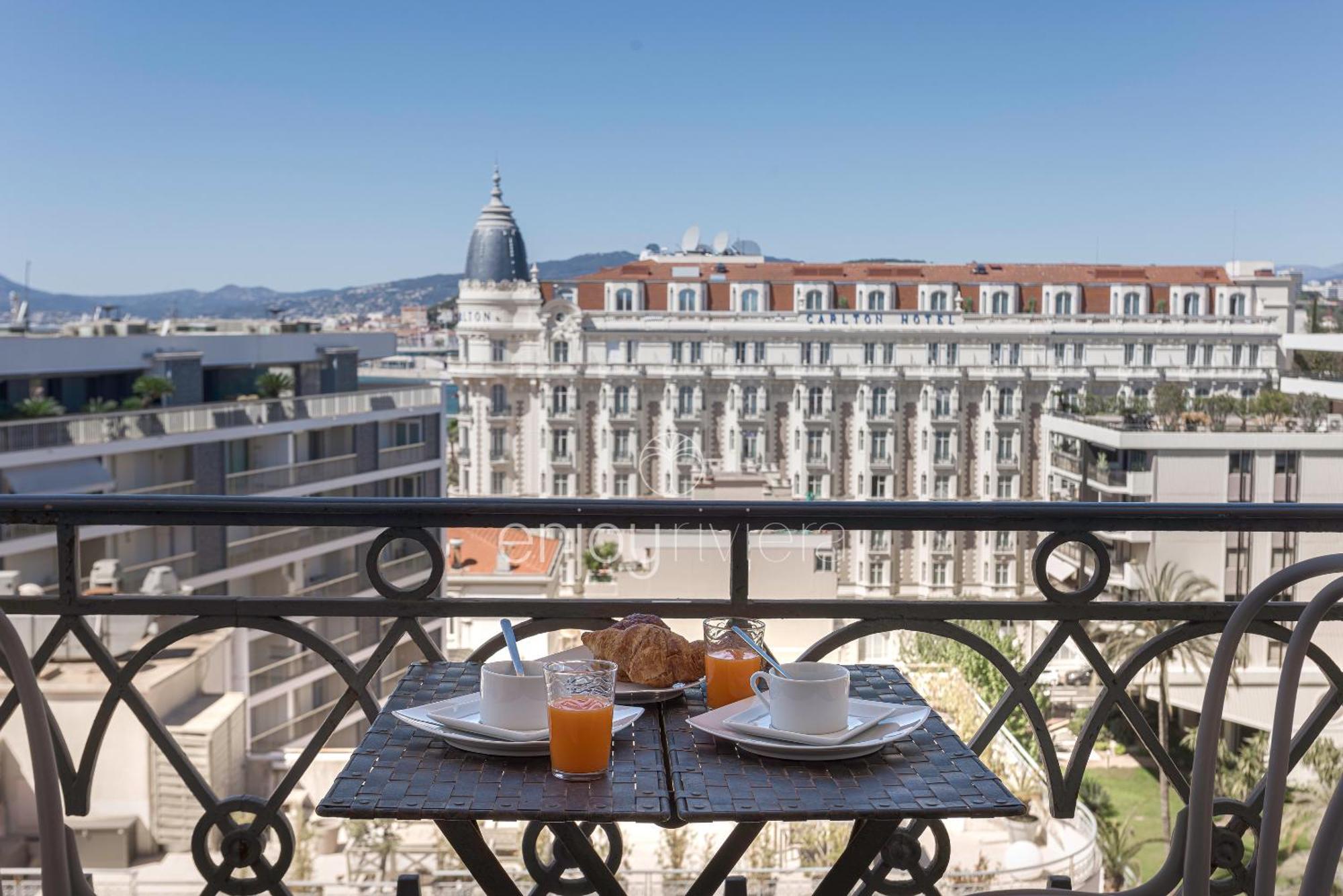Palais Miramar Suite Art Modern - Derniere Etages Vue Mer - 75M De Confort - En Face Des Plages -Wifi - Clim คานส์ ภายนอก รูปภาพ