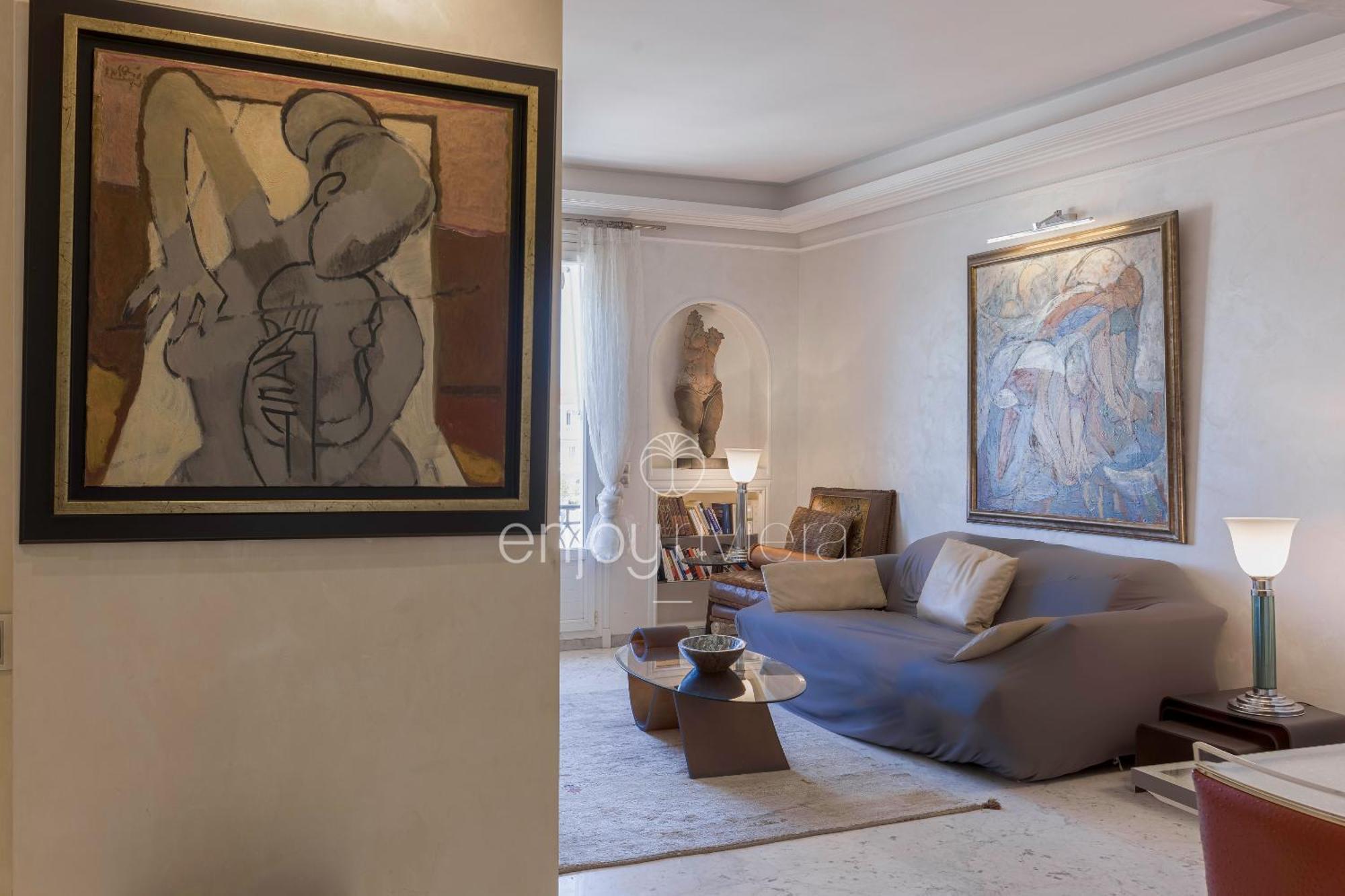 Palais Miramar Suite Art Modern - Derniere Etages Vue Mer - 75M De Confort - En Face Des Plages -Wifi - Clim คานส์ ภายนอก รูปภาพ